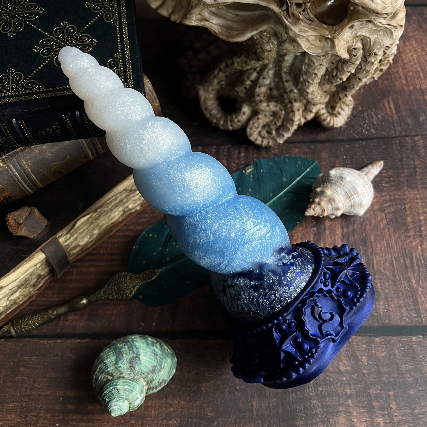 Fenra Blizzard : Blue-White Fade Unicorn Dildo | Fera Daemon Fenra Blizzard : Blue-White Fade Unicorn Dildo | Fera Daemon