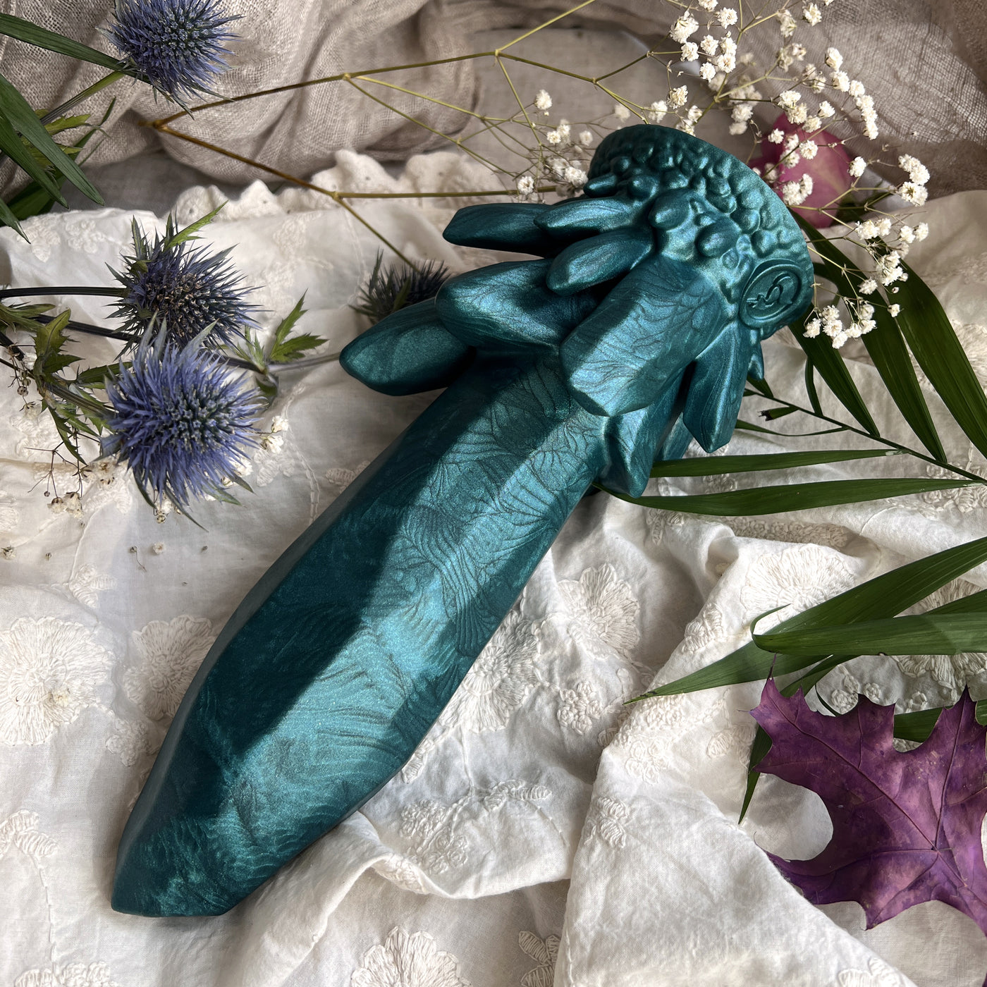 Echo Sacred Cedar : Dark Green Stone Dildo | Fera Daemon Echo Sacred Cedar : Dark Green Stone Dildo | Fera Daemon