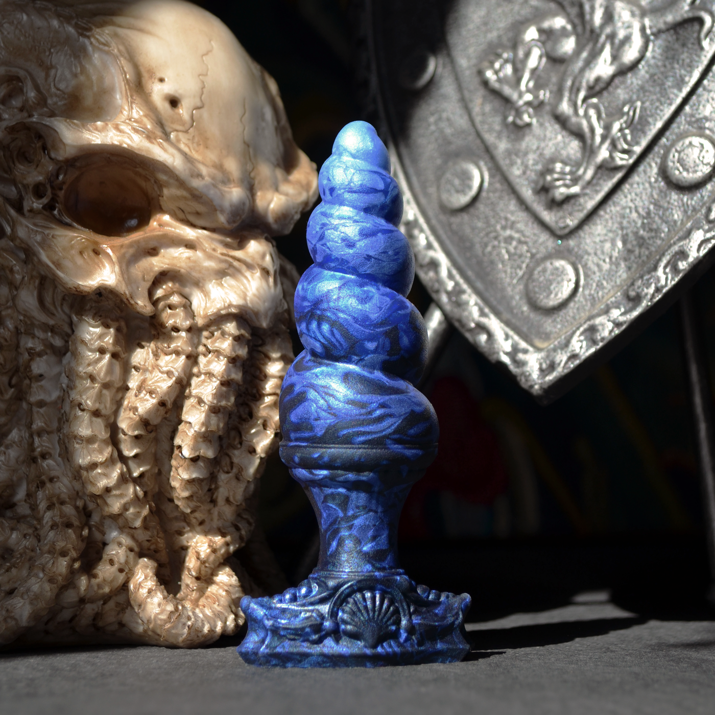 Anal Plug - Dark Blue Silicone Horn - Fenra Moonlight Fera Daemon Anal Plug - Dark Blue Silicone Horn - Fenra Moonlight Fera Daemon