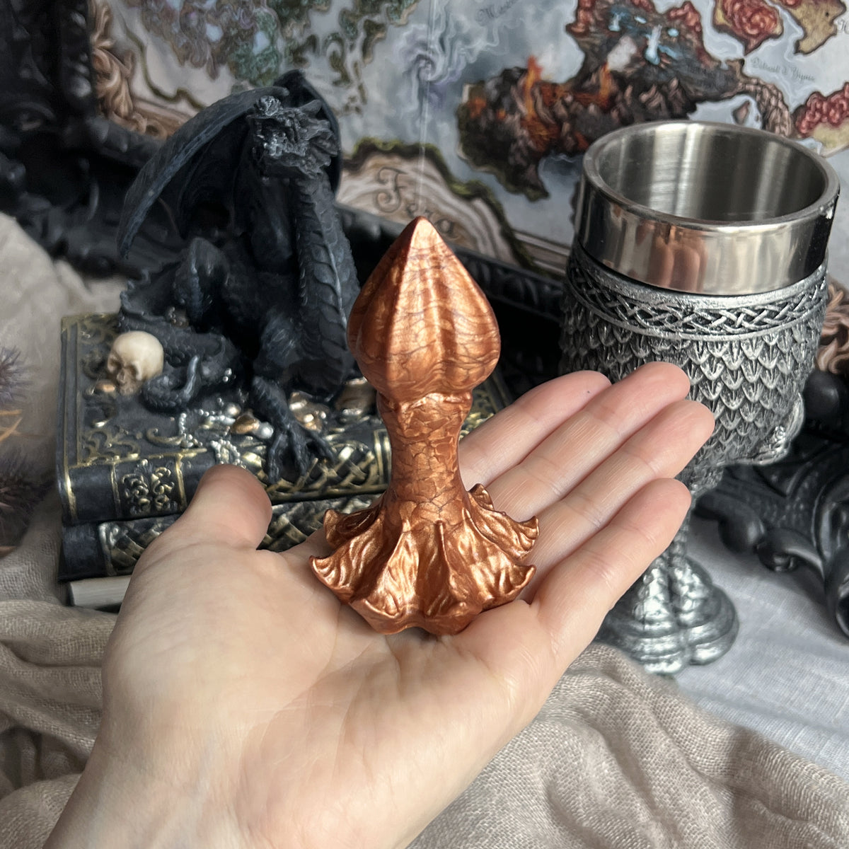 Nymf Plug Antique Mechanism: Copper Steampunk Flower Plug | Fera Daemon
