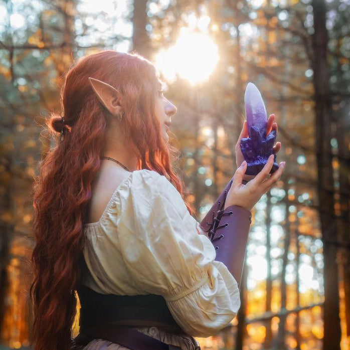 Echo Daemellys : Purple-Lilac-White Amethyst Dildo | Fera Daemon Echo Daemellys : Purple-Lilac-White Amethyst Dildo | Fera Daemon