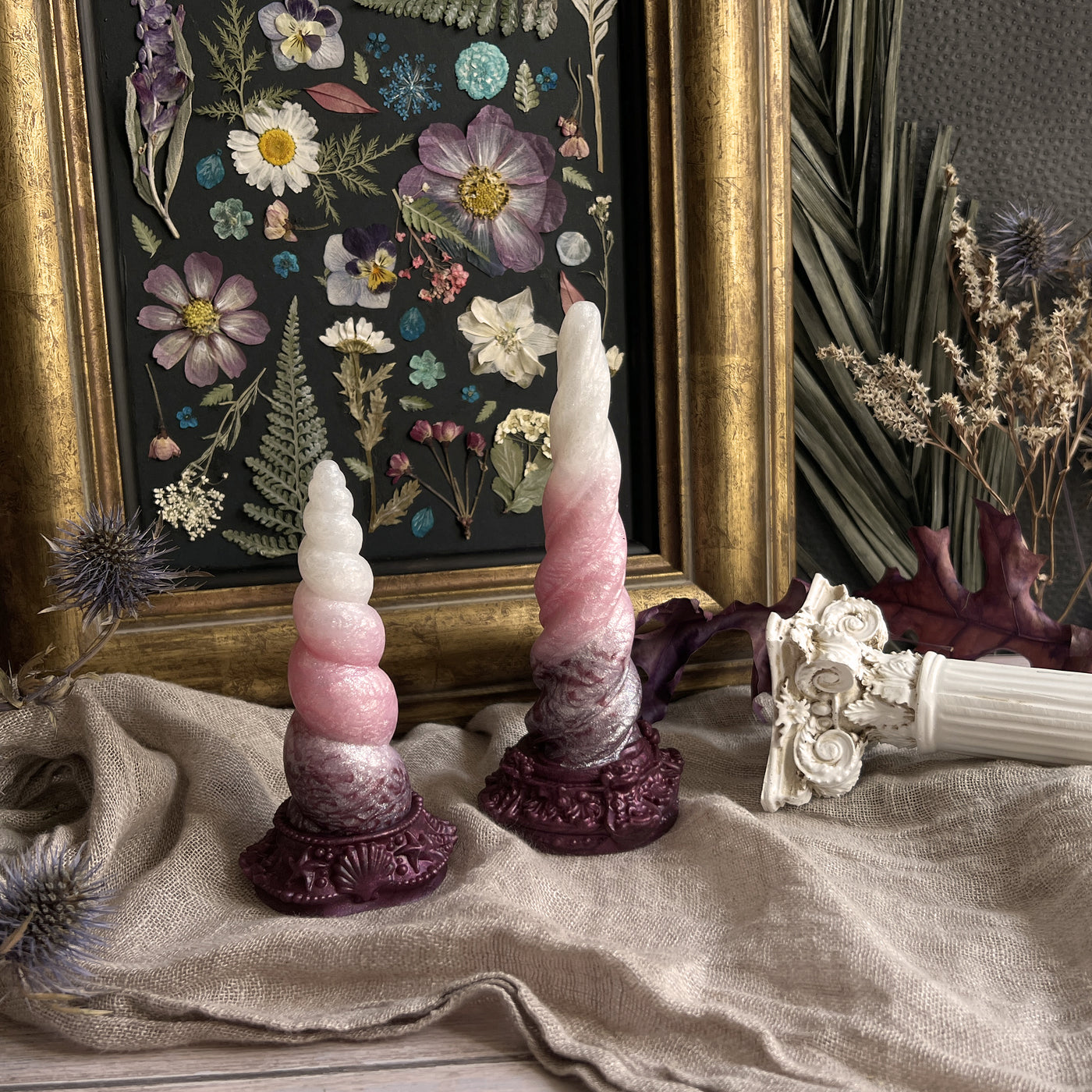 Fenra Claretsnow: Red-Pink-White Fade Unicorn Dildo | Fera Daemon Fenra Claretsnow: Red-Pink-White Fade Unicorn Dildo | Fera Daemon