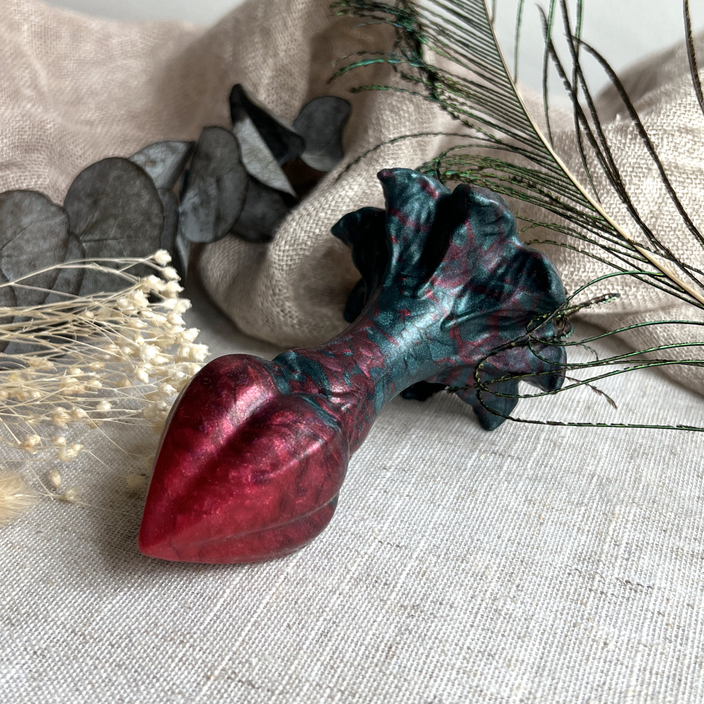 Nymf Plug Blood Flower : Green to Red Fade Bud Plug | Fera Daemon Nymf Plug Blood Flower : Green to Red Fade Bud Plug | Fera Daemon