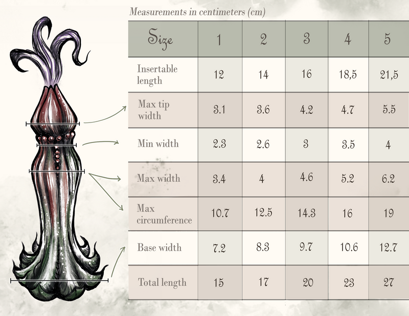 Nymf Tulipe Size Guide