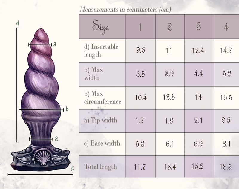 Size guide of the Fenra Plug of Fera Daemon