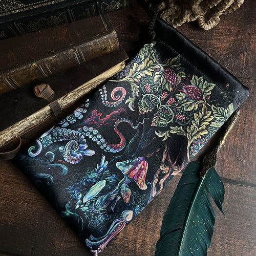 Pochon en satin pour sextoys Fera Daemon - Verso